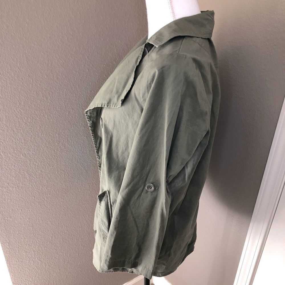 Color Thread army green utility jacket - Picture 3 of 6